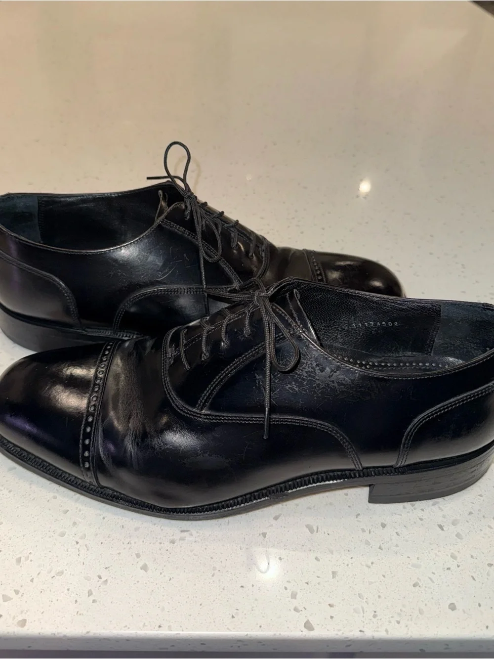 Florsheim Black Cap-Toe Oxford Lace-Up Dress Shoes